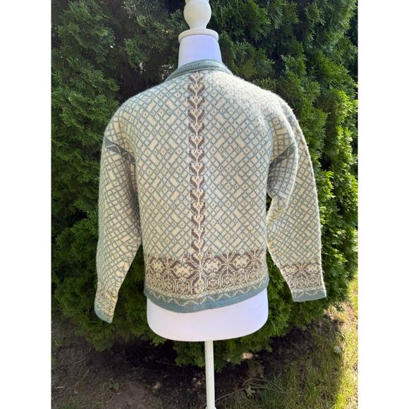 Vintage Squaw Valley 100% Wool Sweater Cardigan Size Petite Medium - Picture 3 of 5